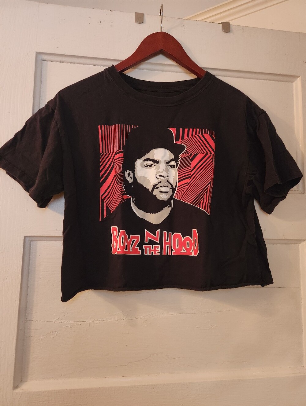 Boyz N The Hood Tshirt Graphic Cropped T-Shirt Sz Medium, Ice Cube, Rap 90s EUC